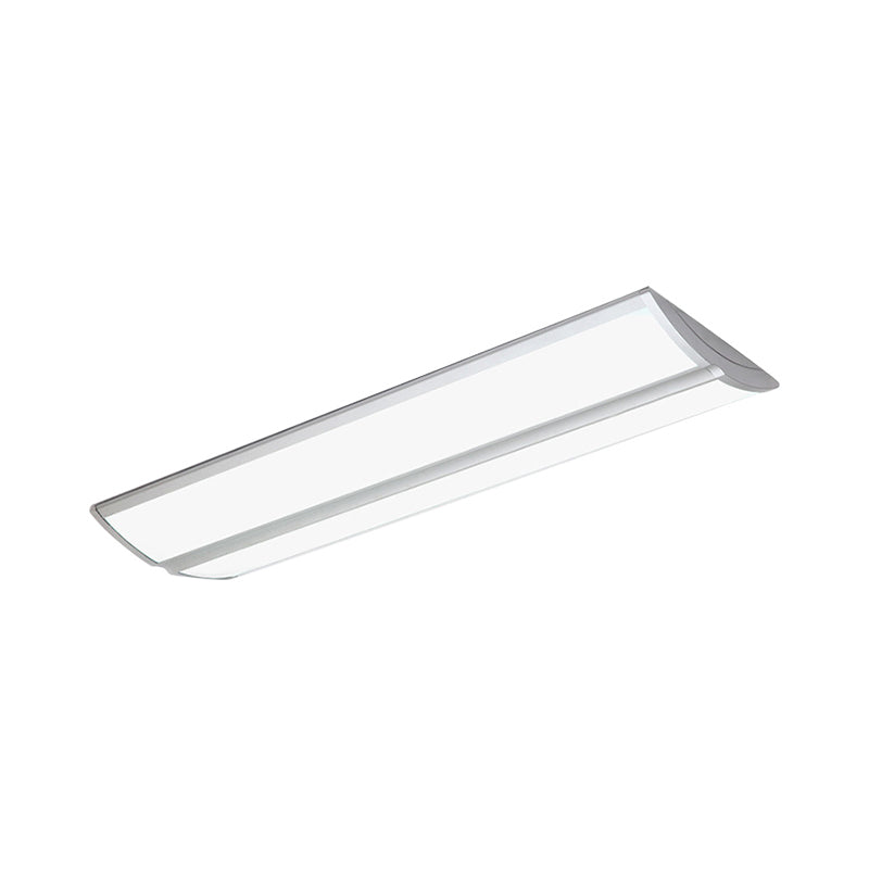 Simplicity Rectangular Flush Mount Metal Led Bedroom Flush Light Fixture in Silver Clearhalo 'Ceiling Lights' 'Close To Ceiling Lights' 'Close to ceiling' 'Flush mount' Lighting' 136595