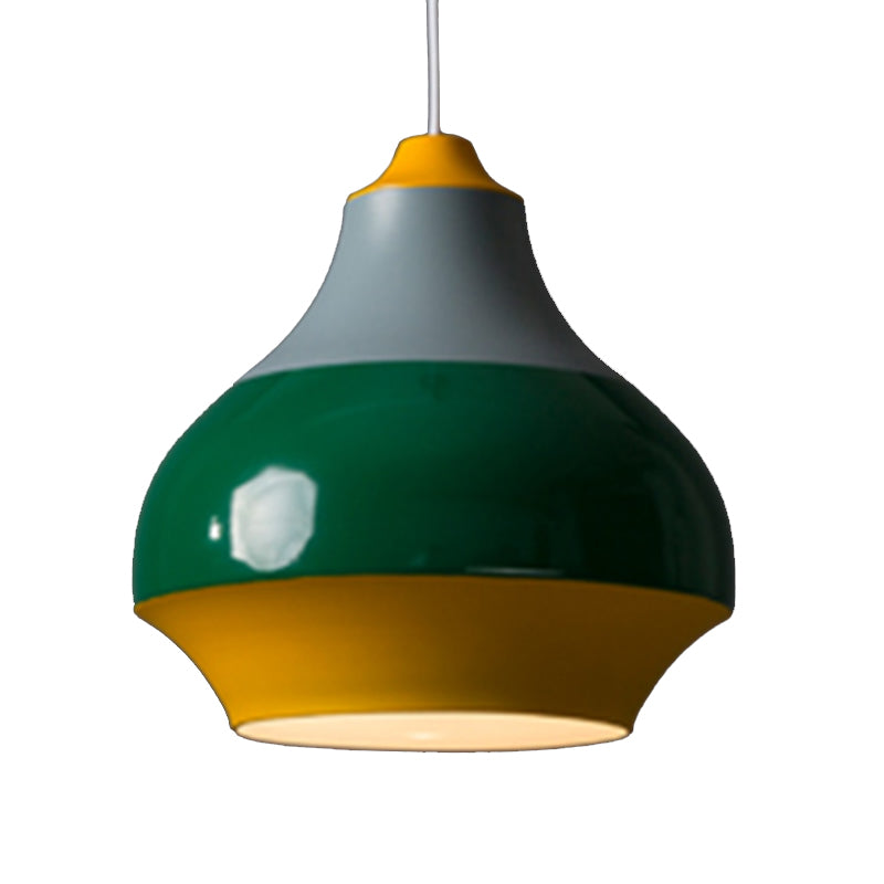 Urn Hanging Light Modern Metal 1 Light Grey/White/Green Pendant Light for Bedroom Clearhalo 'Ceiling Lights' 'Modern Pendants' 'Modern' 'Pendant Lights' 'Pendants' Lighting' 137457