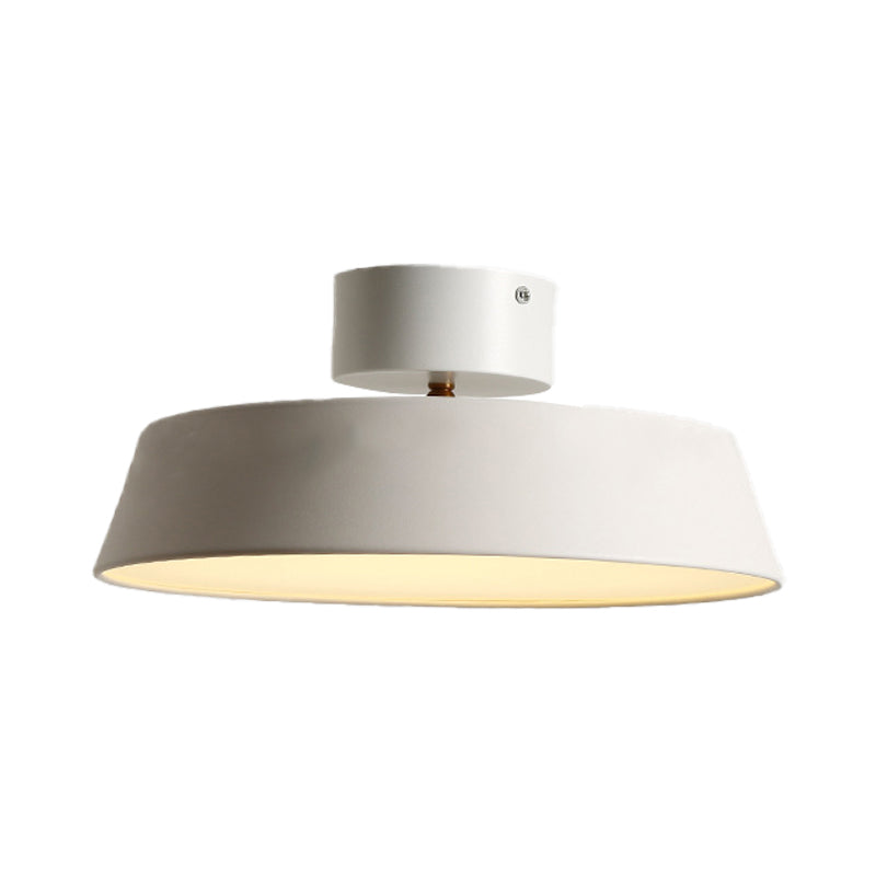 Contemporary Barn Semi Mount Lighting 1 Light Metal Rotatable Ceiling Light Fixture with Acrylic Diffuser in White/Green Clearhalo 'Ceiling Lights' 'Close To Ceiling Lights' 'Close to ceiling' 'Flush mount' Lighting' 138480