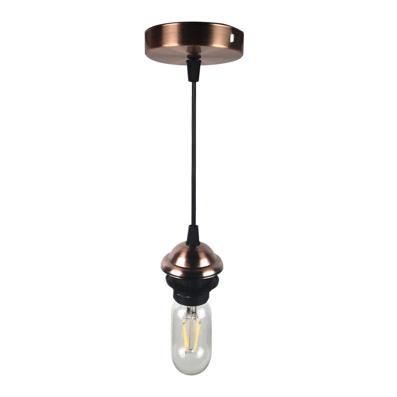 Industrial Mini Pendant Lighting with Bare Bulb 1 Light Metal Height Adjustable Hanging Lamp in Bronze/Brass Clearhalo 'Art Deco Pendants' 'Cast Iron' 'Ceiling Lights' 'Ceramic' 'Crystal' 'Industrial Pendants' 'Industrial' 'Metal' 'Middle Century Pendants' 'Pendant Lights' 'Pendants' 'Tiffany' Lighting' 138528