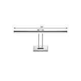Stainless Steel Linear Vanity Fixture Contemporary Style 16"/21.5" Dia LED Chrome Wall Mounted Light for Bathroom Clearhalo 'Cast Iron' 'Glass' 'Industrial' 'Modern wall lights' 'Modern' 'Tiffany' 'Traditional wall lights' 'Vanity Lights' 'Wall Lights' Lighting' 139133