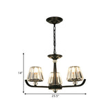 3/8 Heads Chandelier Light with Tapered Crystal Traditional Bedroom Ceiling Light Fixture Clearhalo 'Ceiling Lights' 'Chandeliers' Lighting' options 1391790