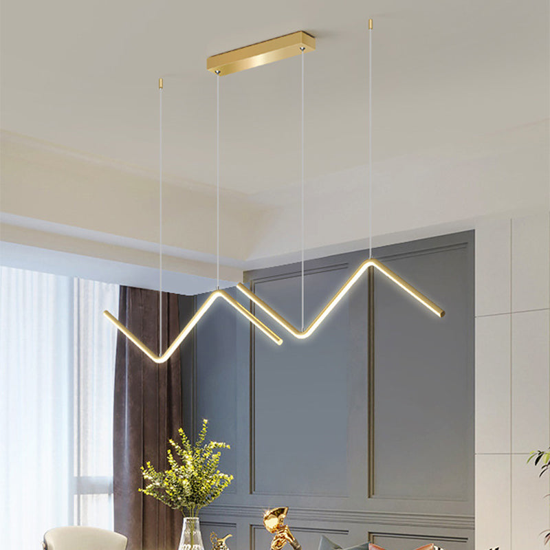 Thin-Line Metal Multi-Pendant Modernist Black/Gold LED Ceiling Suspension Light in Warm/White Light Clearhalo 'Ceiling Lights' 'Modern Pendants' 'Modern' 'Pendant Lights' 'Pendants' Lighting' 1392202