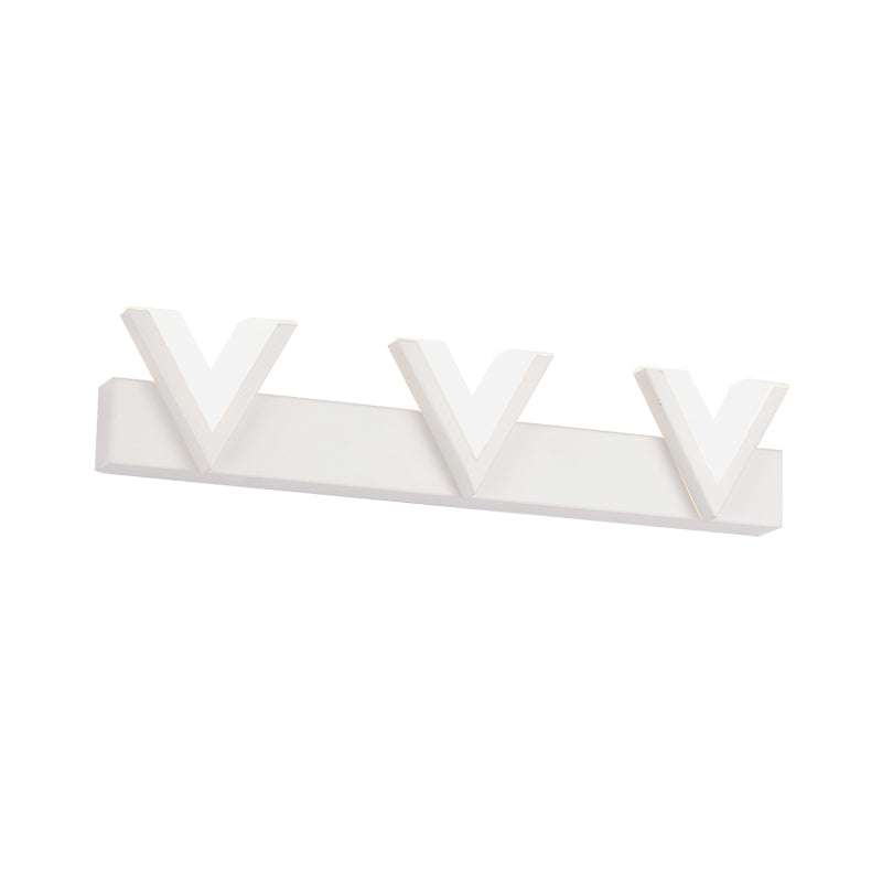 Modern V-Shaped LED Vanity Light Acrylic 2/3-Light Bathroom Wall Mounted Mirror Lamp in Warm/White Clearhalo 'Modern wall lights' 'Modern' 'Vanity Lights' 'Wall Lights' Lighting' 139265