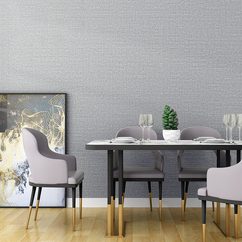 Waterproof Solid Wallpaper Minimalistic Non-Woven Grasscloth Wall Covering for Home Blue-Gray Clearhalo 'Modern wall decor' 'Modern' 'Wallpaper' Wall Decor' 1392808