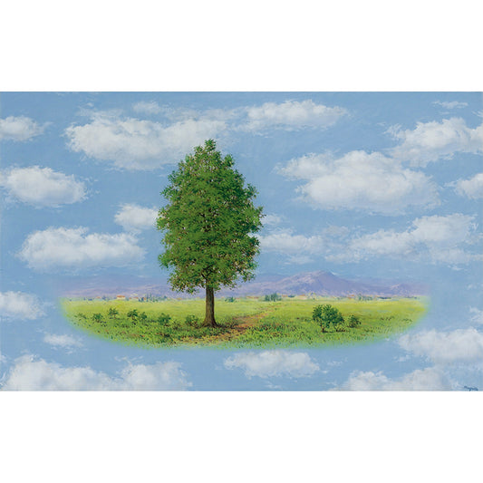 Surreal Floating Grassland Wall Murals Blue and Green Art Painting Wall Decoration Clearhalo 'Wall Decor' 'Wall Mural' 1393800