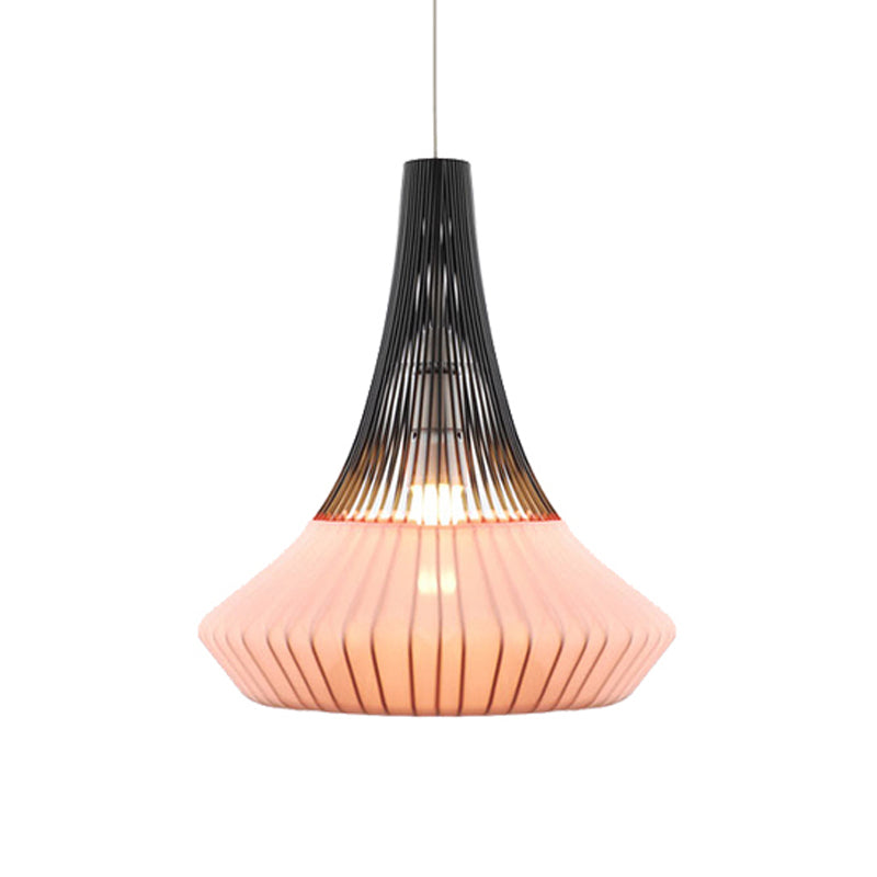 Cone Shade Pendant Light Modern Style Fabric 1 Light Black/Pink/Blue Hanging Light for Living Room Clearhalo 'Ceiling Lights' 'Modern Pendants' 'Modern' 'Pendant Lights' 'Pendants' Lighting' 139435