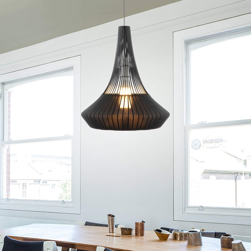 Cone Shade Pendant Light Modern Style Fabric 1 Light Black/Pink/Blue Hanging Light for Living Room Black Clearhalo 'Ceiling Lights' 'Modern Pendants' 'Modern' 'Pendant Lights' 'Pendants' Lighting' 139440