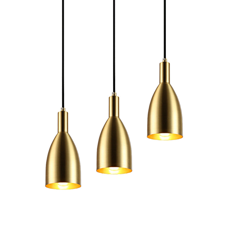 Brass Finish Bottle Pendant Lighting Retro Stylish Metallic 1 Light Living Room Hanging Lamp Clearhalo 'Ceiling Lights' 'Modern Pendants' 'Modern' 'Pendant Lights' 'Pendants' Lighting' 139466