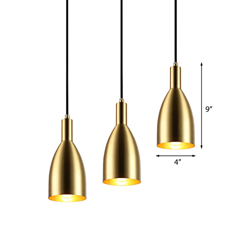 Brass Finish Bottle Pendant Lighting Retro Stylish Metallic 1 Light Living Room Hanging Lamp Clearhalo 'Ceiling Lights' 'Modern Pendants' 'Modern' 'Pendant Lights' 'Pendants' Lighting' 139467