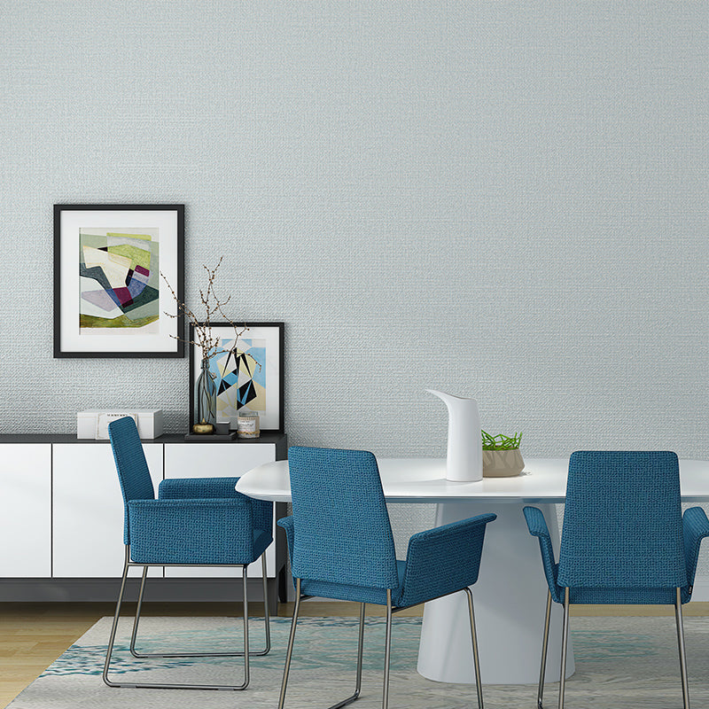 Modern Plain Wallpaper Roll Light-Color Dining Room Wall Decoration, 31' L x 20.5" W Light Blue Clearhalo 'Modern wall decor' 'Modern' 'Wallpaper' Wall Decor' 1395238