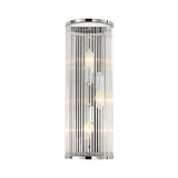 3 Heads Half Cylinder Flush Wall Sconce Contemporary Clear Crystal Tube Shade Wall Mounted Light Clearhalo 'Modern wall lights' 'Modern' 'Wall Lamps & Sconces' 'Wall Lights' Lighting' 1400197