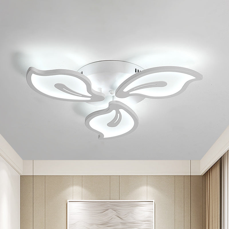 Acrylic Bauhinia Leaves Flush Ceiling Light Modernism LED 3/5/9-Light Flush Mount Light Fixture in Warm/White/Natural Light Clearhalo 'Ceiling Lights' 'Close To Ceiling Lights' 'Close to ceiling' 'Semi-flushmount' Lighting' 1401332