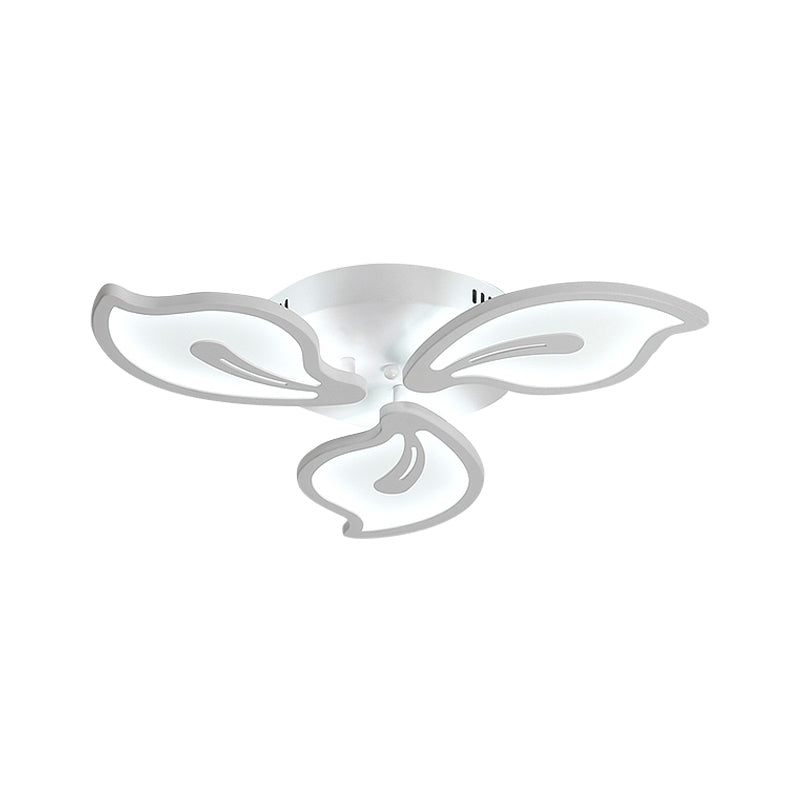 Acrylic Bauhinia Leaves Flush Ceiling Light Modernism LED 3/5/9-Light Flush Mount Light Fixture in Warm/White/Natural Light Clearhalo 'Ceiling Lights' 'Close To Ceiling Lights' 'Close to ceiling' 'Semi-flushmount' Lighting' 1401333