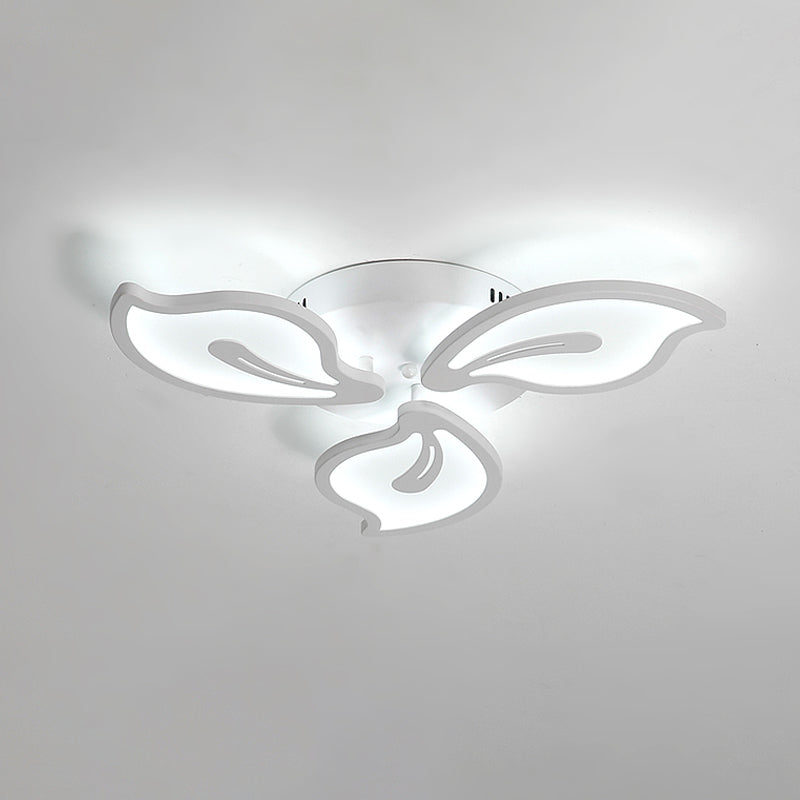 Acrylic Bauhinia Leaves Flush Ceiling Light Modernism LED 3/5/9-Light Flush Mount Light Fixture in Warm/White/Natural Light Clearhalo 'Ceiling Lights' 'Close To Ceiling Lights' 'Close to ceiling' 'Semi-flushmount' Lighting' 1401334