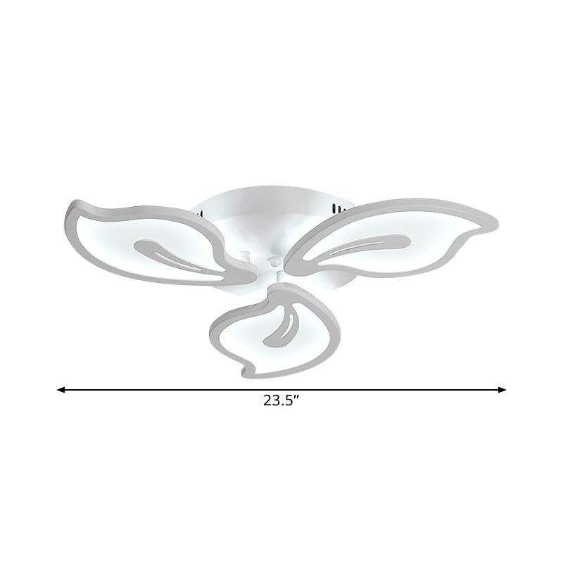 Acrylic Bauhinia Leaves Flush Ceiling Light Modernism LED 3/5/9-Light Flush Mount Light Fixture in Warm/White/Natural Light Clearhalo 'Ceiling Lights' 'Close To Ceiling Lights' 'Close to ceiling' 'Semi-flushmount' Lighting' 1401335