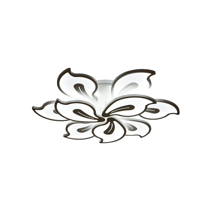 Acrylic Bauhinia Leaves Flush Ceiling Light Modernism LED 3/5/9-Light Flush Mount Light Fixture in Warm/White/Natural Light Clearhalo 'Ceiling Lights' 'Close To Ceiling Lights' 'Close to ceiling' 'Semi-flushmount' Lighting' 1401344