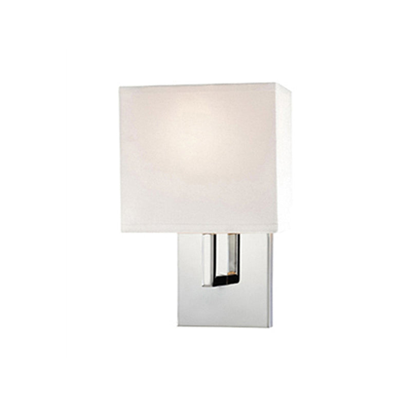 Drum Wall Mount Lighting Modernism Fabric 1 Light Wall Sconce Lighting in Black/White Clearhalo 'Modern wall lights' 'Modern' 'Wall Lamps & Sconces' 'Wall Lights' Lighting' 1401386