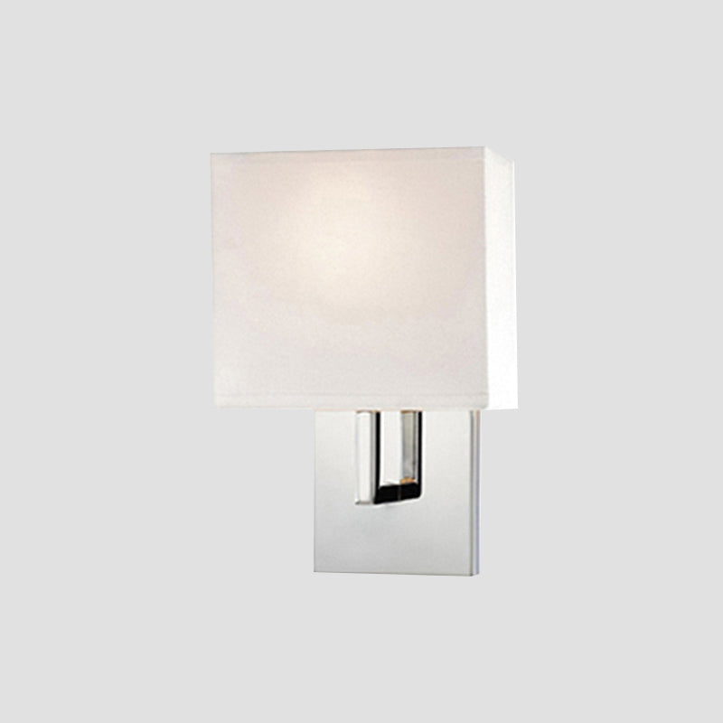 Drum Wall Mount Lighting Modernism Fabric 1 Light Wall Sconce Lighting in Black/White Clearhalo 'Modern wall lights' 'Modern' 'Wall Lamps & Sconces' 'Wall Lights' Lighting' 1401387