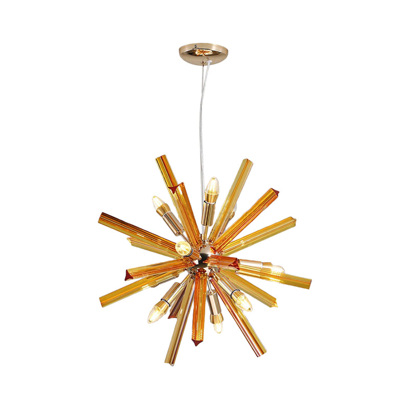 Contemporary Sputnik Chandelier Pendant Light Crystal 9/16 Lights Hanging Ceiling Light in Gold Clearhalo 'Ceiling Lights' 'Chandeliers' 'Glass shade' 'Glass' 'Modern Chandeliers' 'Modern' Lighting' 1401719