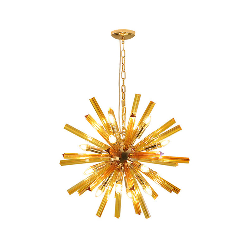 Contemporary Sputnik Chandelier Pendant Light Crystal 9/16 Lights Hanging Ceiling Light in Gold Clearhalo 'Ceiling Lights' 'Chandeliers' 'Glass shade' 'Glass' 'Modern Chandeliers' 'Modern' Lighting' 1401723