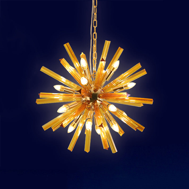 Contemporary Sputnik Chandelier Pendant Light Crystal 9/16 Lights Hanging Ceiling Light in Gold Clearhalo 'Ceiling Lights' 'Chandeliers' 'Glass shade' 'Glass' 'Modern Chandeliers' 'Modern' Lighting' 1401724