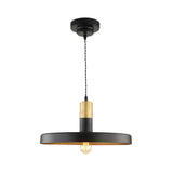 Black Round Shade Pendant Light Modern Stylish Metal 1 Bulb Dining Room Hanging Ceiling Light Clearhalo 'Ceiling Lights' 'Modern Pendants' 'Modern' 'Pendant Lights' 'Pendants' Lighting' 140432