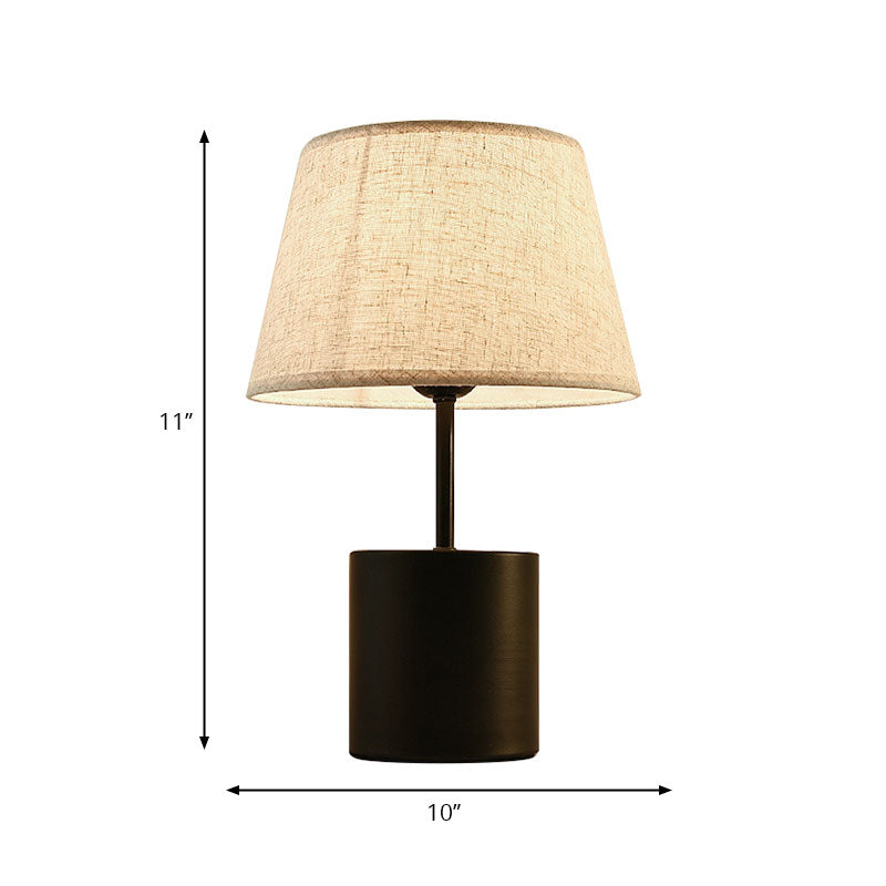 Tapered Reading Book Light Modernism Fabric LED Desk Light in Black/White for Bedside Clearhalo 'Lamps' 'Table Lamps' Lighting' 140929