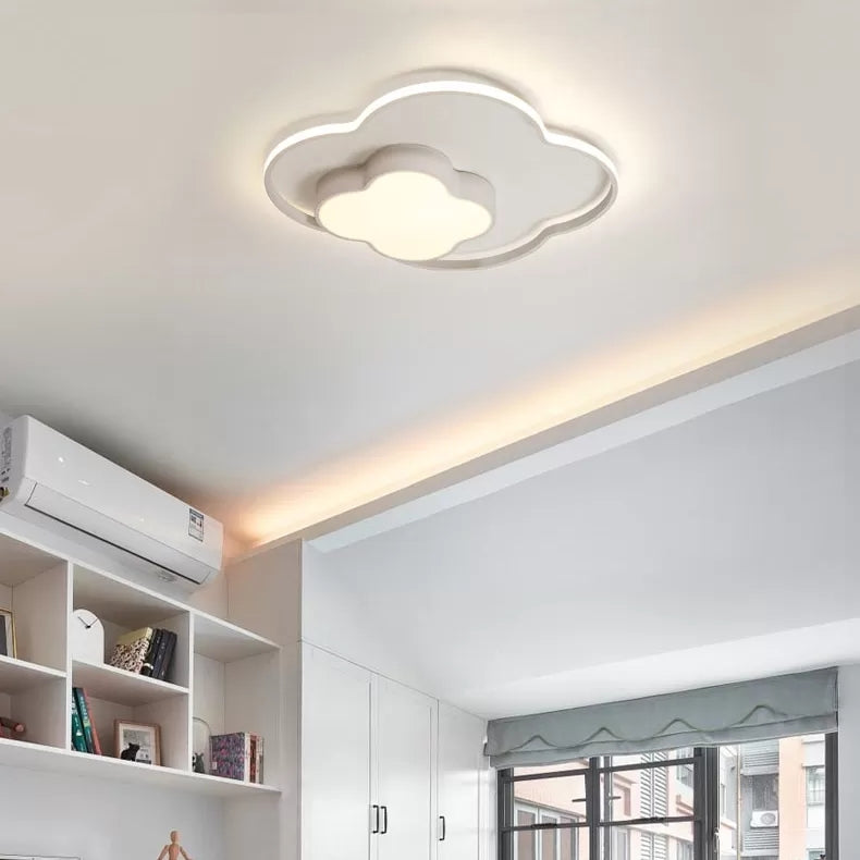 Nursing Room Cloud Ceiling Light Acrylic Modern White Finish Flush Mount Light White 18" Clearhalo 'Ceiling Lights' 'Close To Ceiling Lights' 'Close to ceiling' 'Flush mount' Lighting' 14120