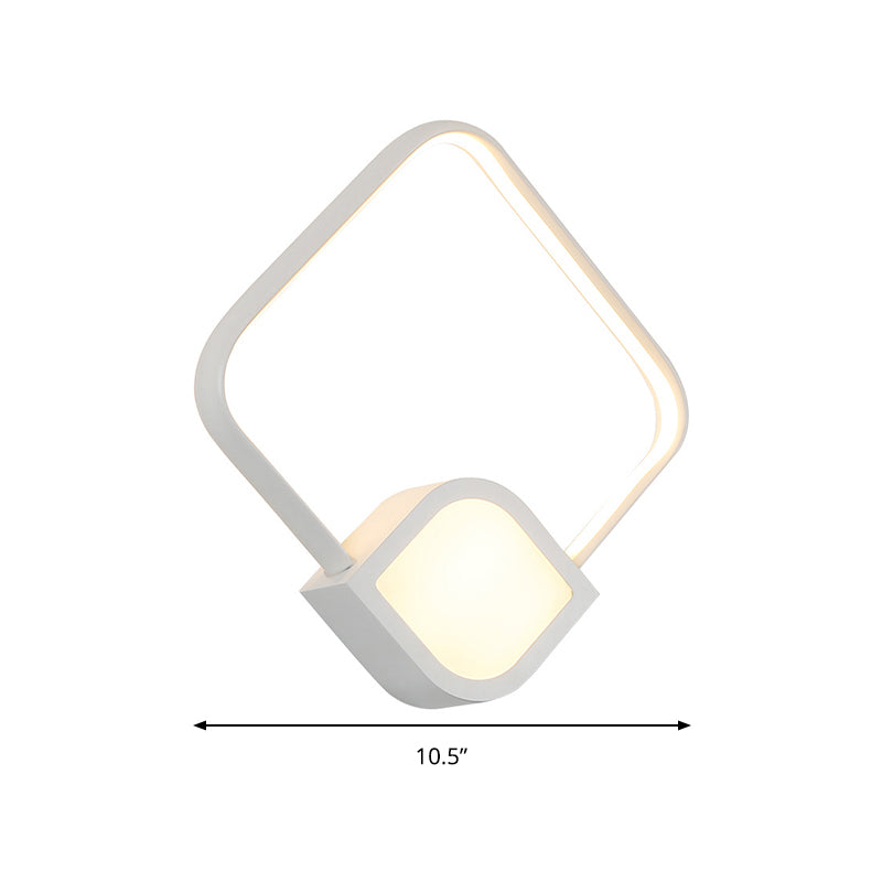 2-Square Sconce Light Contemporary Acrylic LED White Wall Lighting Fixture for Living Room Clearhalo 'Modern wall lights' 'Modern' 'Wall Lamps & Sconces' 'Wall Lights' Lighting' 141575