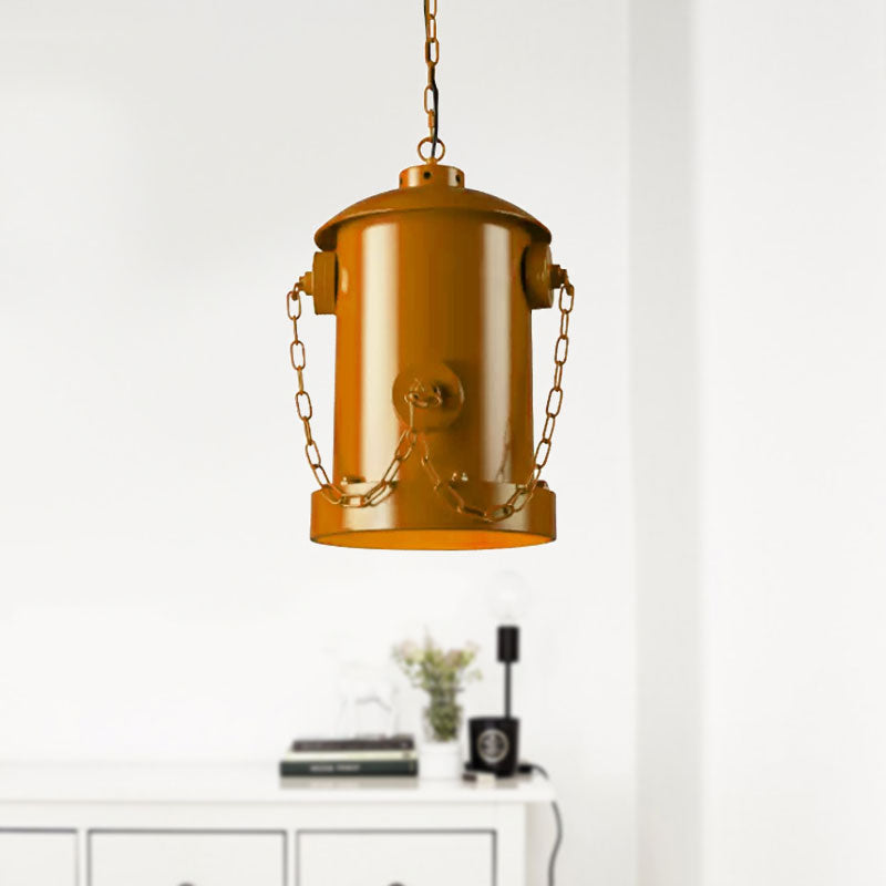 Creative Fire Hydrant Hanging Light Metallic 1 Light Suspension Light for Restaurant Bar Clearhalo 'Ceiling Lights' 'Pendant Lights' 'Pendants' Lighting' 1416006