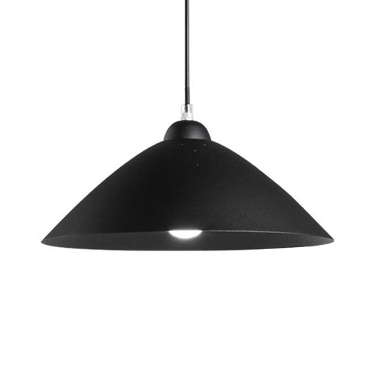 Metallic Conic Pendant Lighting Industrial 1 Light Balcony Hanging Ceiling Light with Scattered Hole Design in Black/White Clearhalo 'Ceiling Lights' 'Modern Pendants' 'Modern' 'Pendant Lights' 'Pendants' Lighting' 1416157