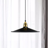 Metallic Cone Shade Ceiling Light Loft Stylish 10"/14" Wide 1 Head Kitchen Pendant Lamp in Black Black 10" Clearhalo 'Art Deco Pendants' 'Black' 'Cast Iron' 'Ceiling Lights' 'Ceramic' 'Crystal' 'Industrial Pendants' 'Industrial' 'Metal' 'Middle Century Pendants' 'Pendant Lights' 'Pendants' 'Rustic Pendants' 'Tiffany' Lighting' 1416620