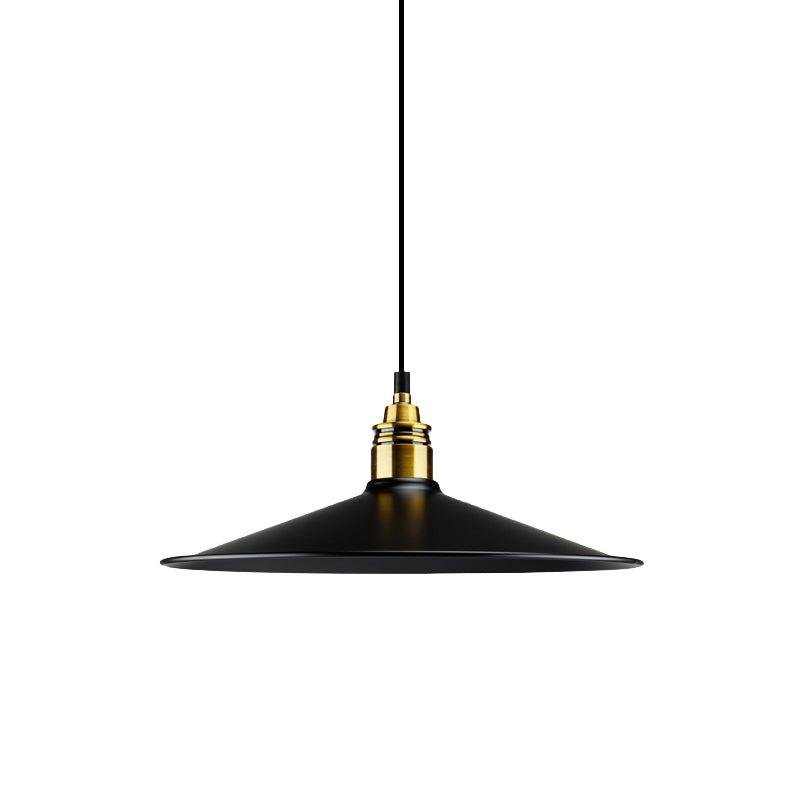 Metallic Cone Shade Ceiling Light Loft Stylish 10"/14" Wide 1 Head Kitchen Pendant Lamp in Black Clearhalo 'Art Deco Pendants' 'Black' 'Cast Iron' 'Ceiling Lights' 'Ceramic' 'Crystal' 'Industrial Pendants' 'Industrial' 'Metal' 'Middle Century Pendants' 'Pendant Lights' 'Pendants' 'Rustic Pendants' 'Tiffany' Lighting' 1416623