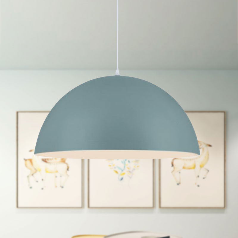 Nordic Style Bowl Pendant Lighting 1 Light Aluminum Suspended Light in Pink/Yellow for Living Room Clearhalo 'Ceiling Lights' 'Modern Pendants' 'Modern' 'Pendant Lights' 'Pendants' Lighting' 1416651