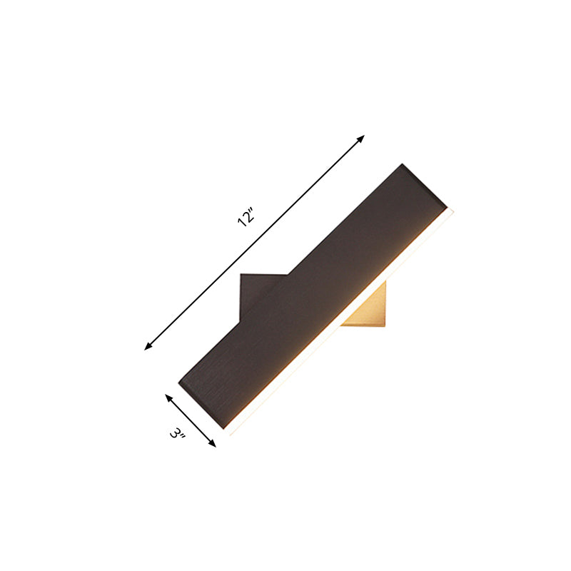 Metal Rotatable Rectangular Sconce Lighting Contemporary LED Coffee/White Wall Lamp for Bedside, Warm/White Light Clearhalo 'Cast Iron' 'Glass' 'Industrial' 'Modern wall lights' 'Modern' 'Tiffany' 'Traditional wall lights' 'Wall Lamps & Sconces' 'Wall Lights' Lighting' 141797
