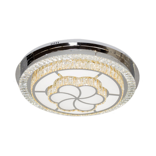 LED Circular Ceiling Mount Contemporary Clear Crystal Blocks Flush Light Fixture for Parlor Clearhalo 'Ceiling Lights' 'Close To Ceiling Lights' 'Close to ceiling' 'Flush mount' Lighting' 1418396