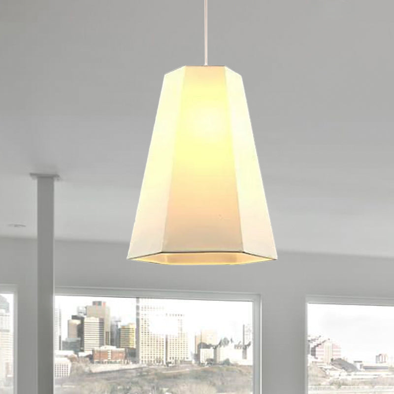 Tapered Fabric Hanging Light Industrial Style 1 Light Restaurant Ceiling Pendant Fixture in Black/White Clearhalo 'Ceiling Lights' 'Modern Pendants' 'Modern' 'Pendant Lights' 'Pendants' Lighting' 1418514