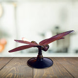 Industrial Table Lighting Dragonfly Shape Metal Table Lamp in Weathered Copper for Kid Bedroom Clearhalo 'Lamps' 'Table Lamps' Lighting' 1418707