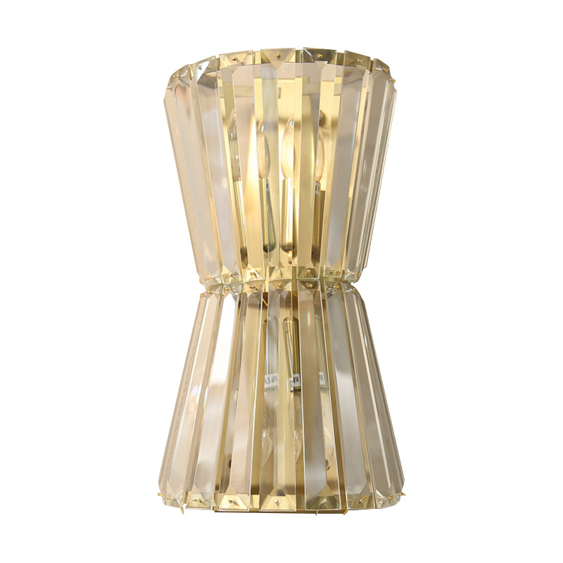 Clear Crystal Shade Conical Wall Mounted Light Modern 2 Heads Corridor Wall Lighting Fixture Clearhalo 'Modern wall lights' 'Modern' 'Wall Lamps & Sconces' 'Wall Lights' Lighting' 1418941