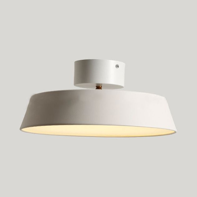 Contemporary Barn Semi Mount Lighting 1 Light Metal Rotatable Ceiling Light Fixture with Acrylic Diffuser in White/Green Clearhalo 'Ceiling Lights' 'Close To Ceiling Lights' 'Close to ceiling' 'Flush mount' Lighting' 1419338