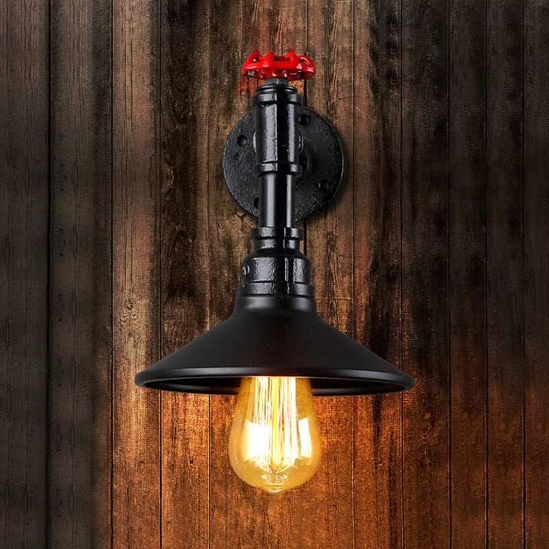 Pipe Sconces with Vintage Shades - Lighting