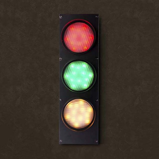 Creative Traffic Light Wall Mount Light 3 Lights Industrial LED Wall Lighting in Black for Bar Clearhalo 'Wall Lamps & Sconces' 'Wall Lights' Lighting' 1420557