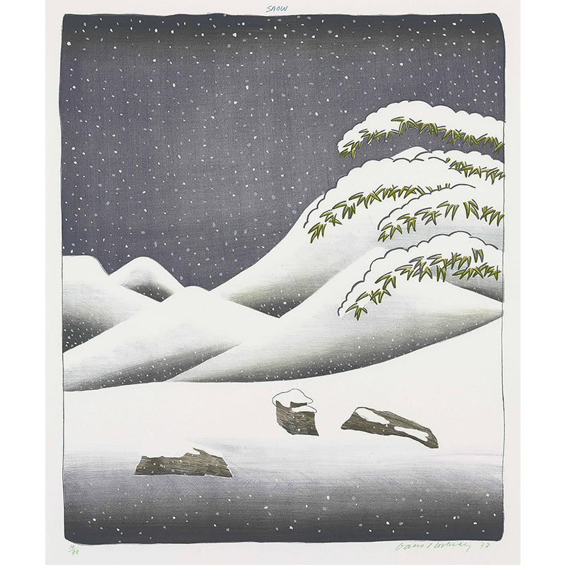 Art Snowing Mountain Landscape Murals Grey-Green Stain Resistant Wall Decor for Home Clearhalo 'Wall Decor' 'Wall Mural' 1421641