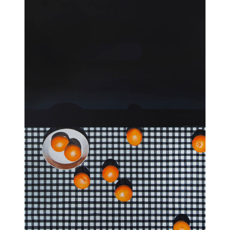 Artistic Still Life Fruit Murals Orange-Black Moisture Resistant Wall Decor for Home Clearhalo 'Wall Decor' 'Wall Mural' 1422908