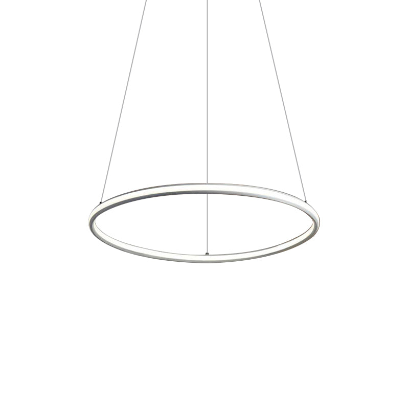 Acrylic Ring Chandelier Simple 1/2/3-Light LED Ceiling Pendant Lighting Fixture in Warm/White/Natural Light Clearhalo 'Ceiling Lights' 'Chandeliers' 'Modern Chandeliers' 'Modern' Lighting' 142313