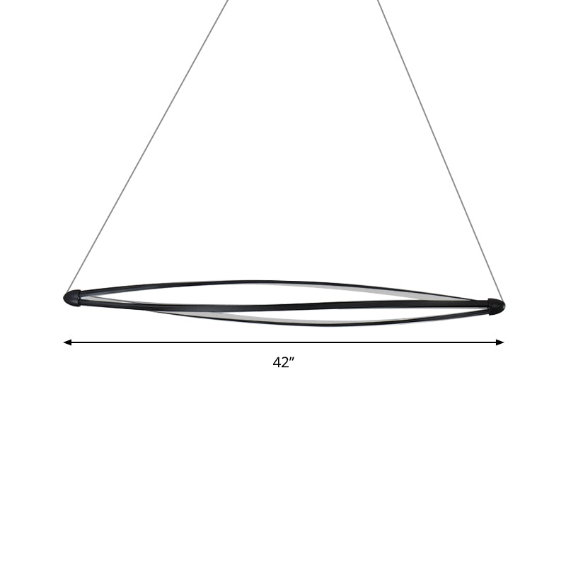 Spiral Hanging Lamp Kit Modern Acrylic LED Black/White Ceiling Pendant in Warm/White/Natural Light Clearhalo 'Ceiling Lights' 'Modern Pendants' 'Modern' 'Pendant Lights' 'Pendants' Lighting' 142394