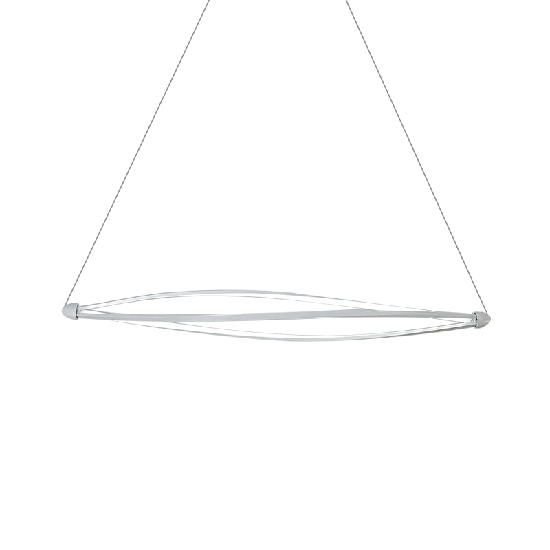 Spiral Hanging Lamp Kit Modern Acrylic LED Black/White Ceiling Pendant in Warm/White/Natural Light Clearhalo 'Ceiling Lights' 'Modern Pendants' 'Modern' 'Pendant Lights' 'Pendants' Lighting' 142400