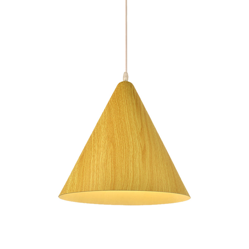 Aluminum Conic Shade Pendant Ceiling Light Modern Stylish 1 Light Living Room Ceiling Lamp in White/Yellow Clearhalo 'Ceiling Lights' 'Modern Pendants' 'Modern' 'Pendant Lights' 'Pendants' Lighting' 142420