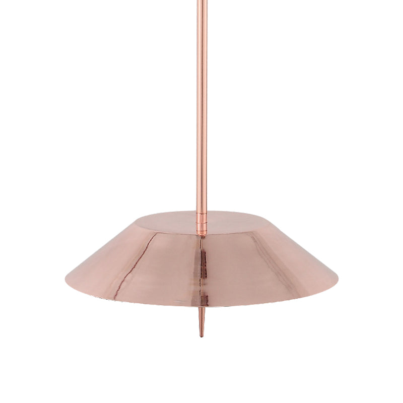 Black/Copper/Gold Finish Cone Shade Ceiling Pendant Light Nordic Style Metal 1 Light Dining Room Hanging Lamp Clearhalo 'Ceiling Lights' 'Modern Pendants' 'Modern' 'Pendant Lights' 'Pendants' Lighting' 142484